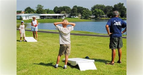 Villagers and their guests can enjoy outdoor facilities and pools .